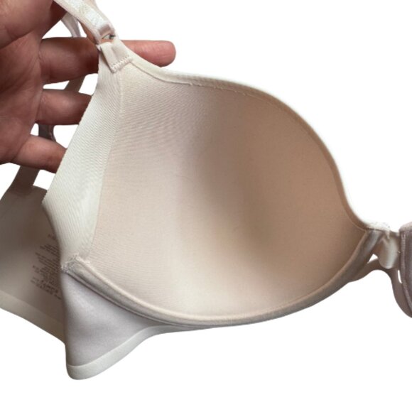 Warners No Side Effects BraUnderwire Satin Padded Cups Back Smoothing 38B 01356 - Picture 6 of 8